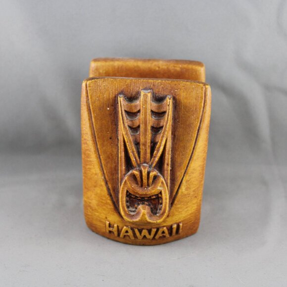 Vintage Coco Joe's Napkin Holder - Lono Face - Made of Happa Wood - With Tag - Picture 1 of 7